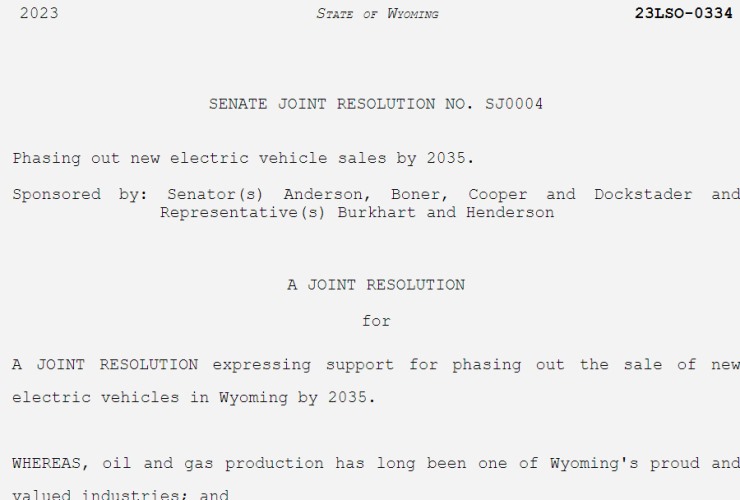 Ban auto elettriche entro il 2035? No, non è uno scherzo. Ecco la proposta originale presentata al Governo statunitense. (Web)